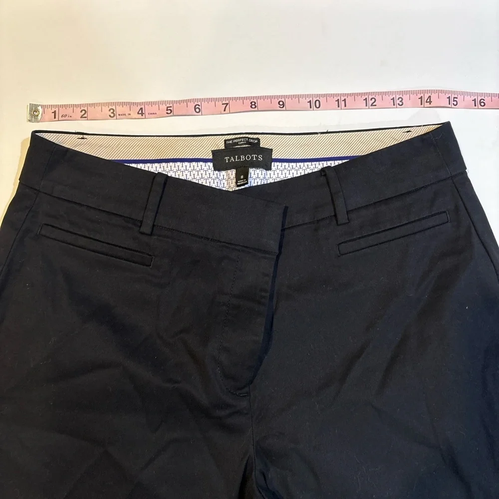 Talbots Women's Black Cropped Pants - Picture 3 of 8